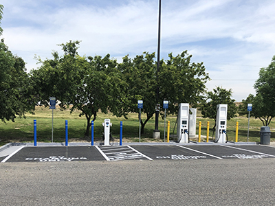 EV Connct chargers at loves travel stops tulare california